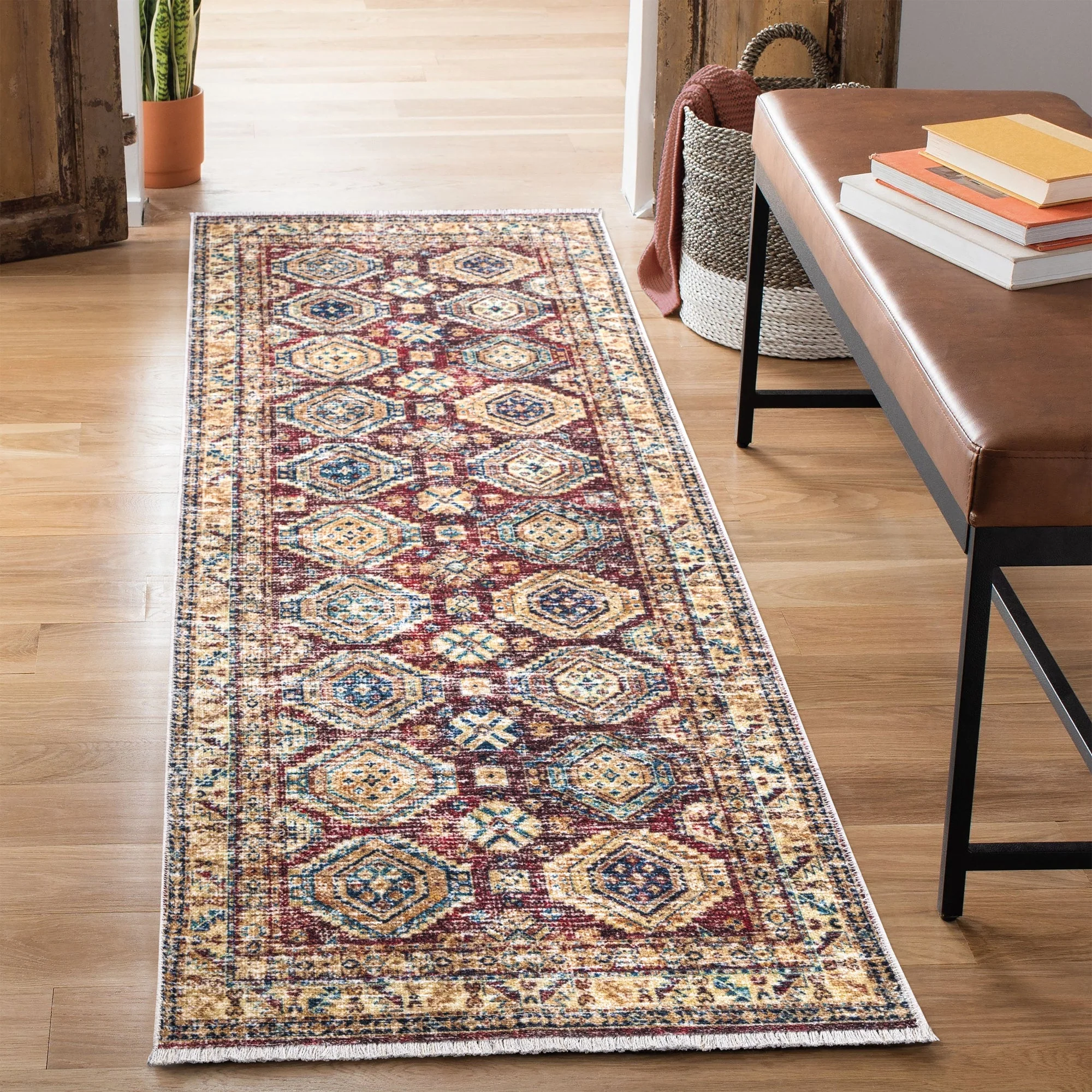 Caria CR-13 Traditional Washable Rug | Non-Slip - Image 9