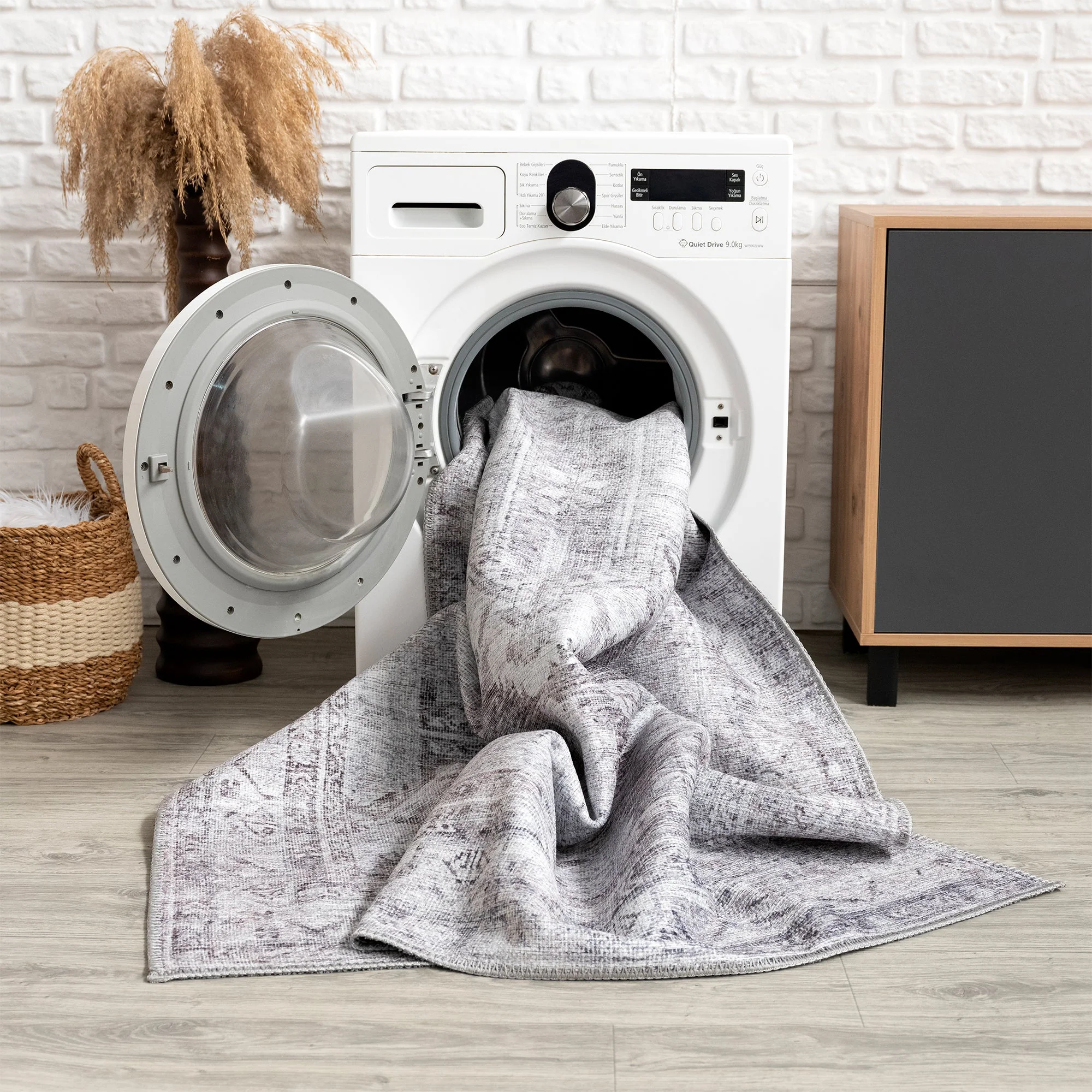 Caria CR-25 Modern Abstract Washable Rug | Non-Slip - Image 4